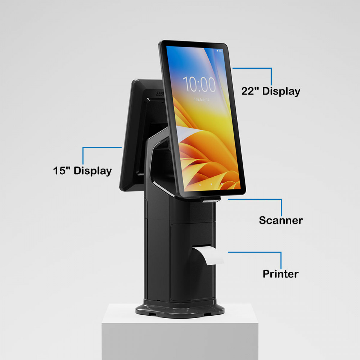 22" Screen KC50 Kiosk with printer, scanner & floor stand