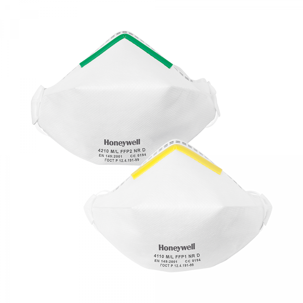 Honeywell Premium Series 4000 - Flat-Fold Single Use Masks