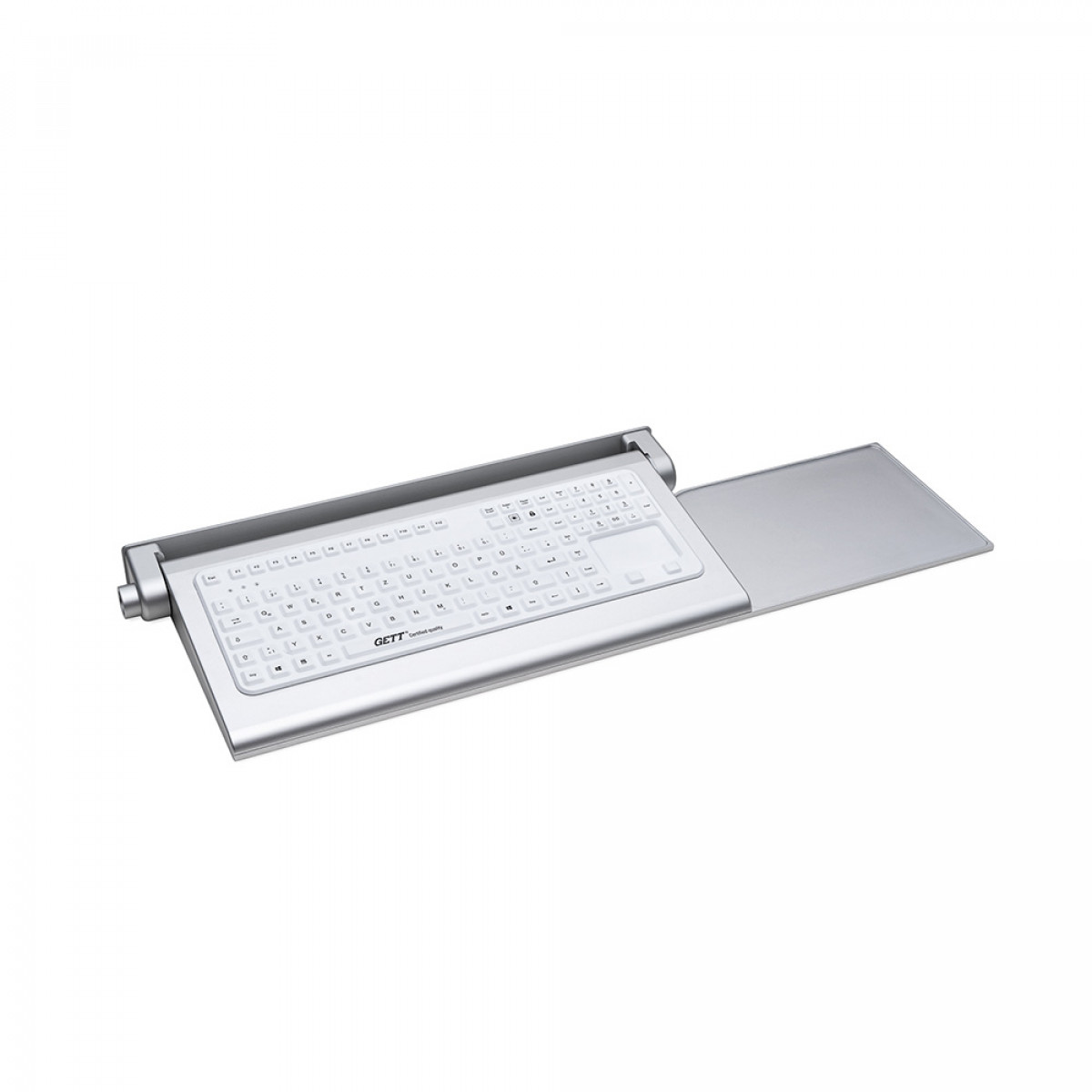 medical grade silicone keyboard in aluminium wall mount