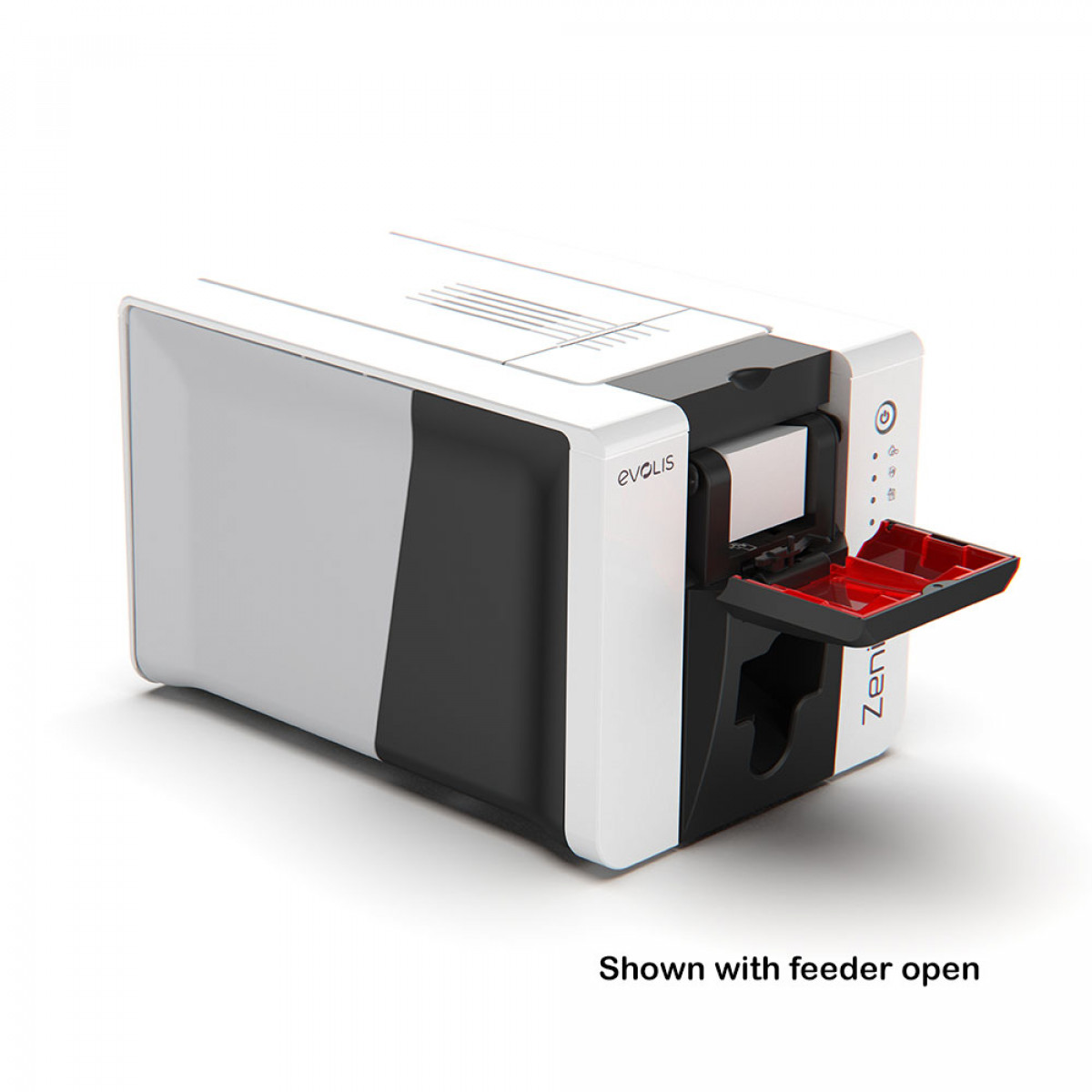 Evolis Zenius 2 ID-card printer with feeder door open
