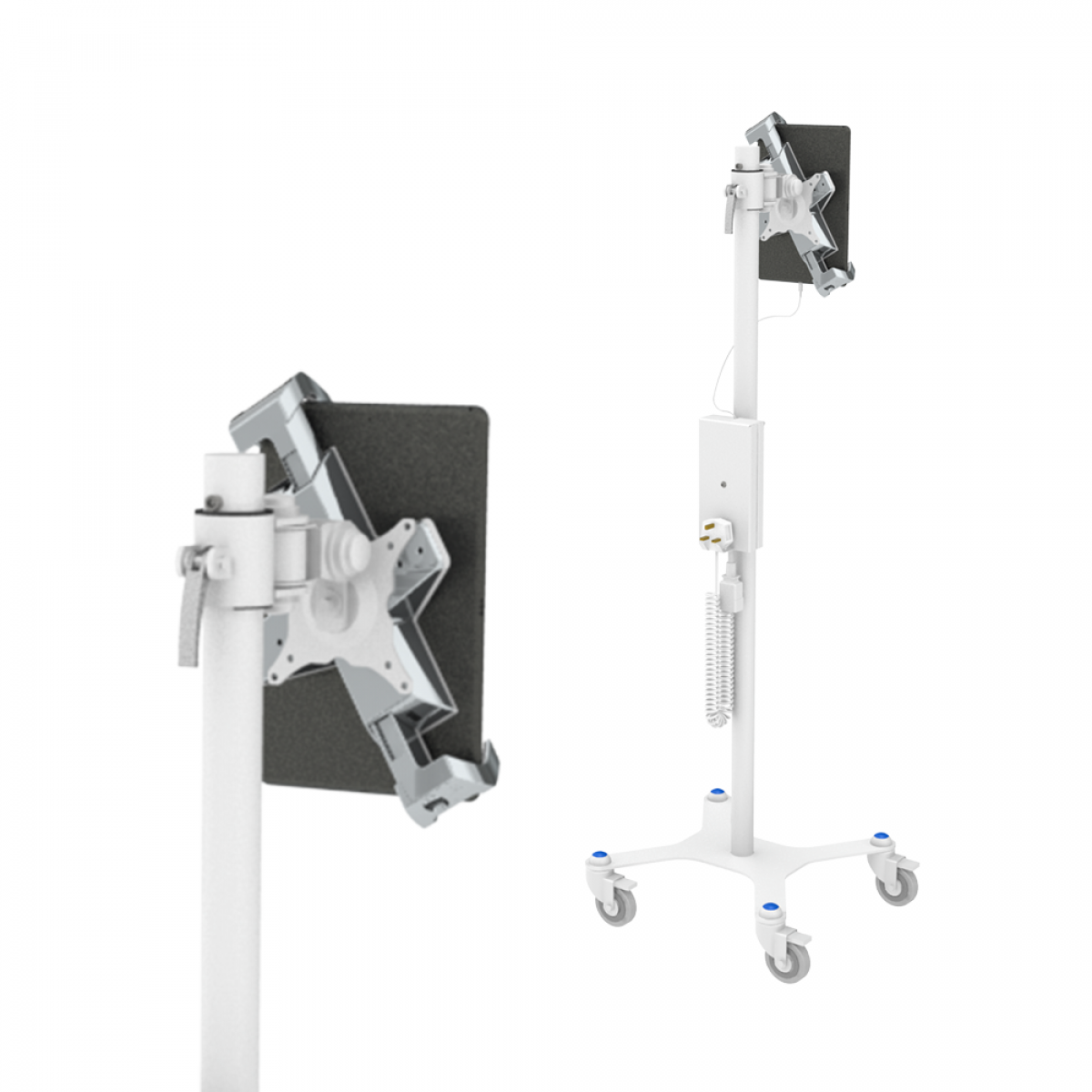 Dalen Healthcare - Link Tablet Cart with secure tablet bracket