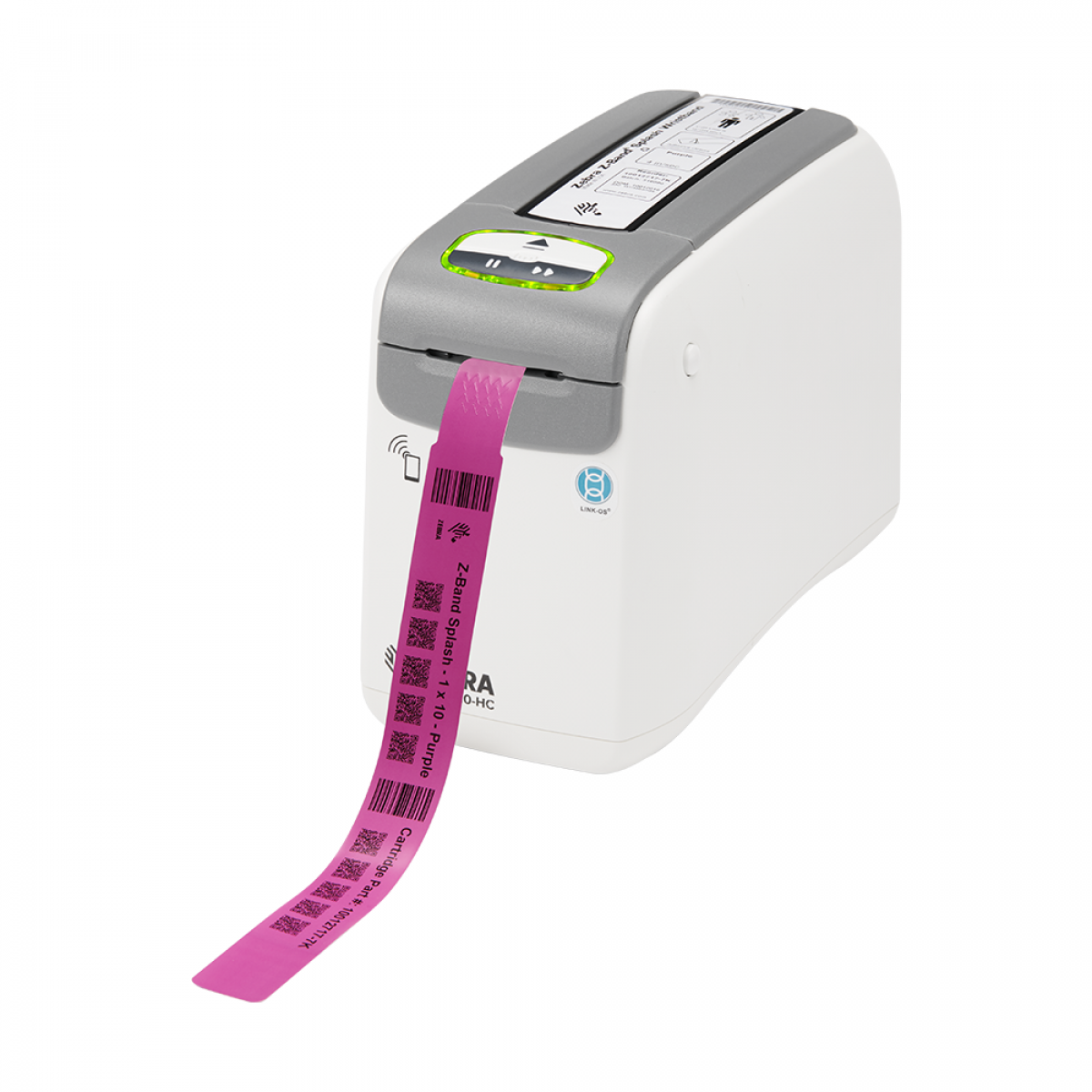Zebra-ZD510-HC printer with fun splash wristband