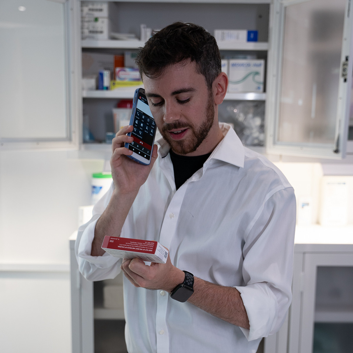 Zebra-HC50 Pharmacist phone call