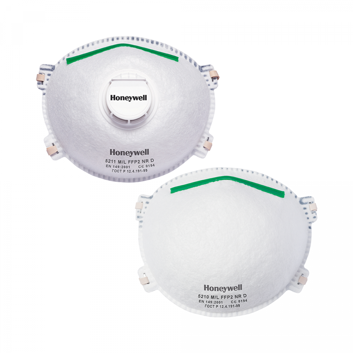 FFP2-Non-reusable-Masks Honeywell Premium Series 5000 - Models 5210 & 5211