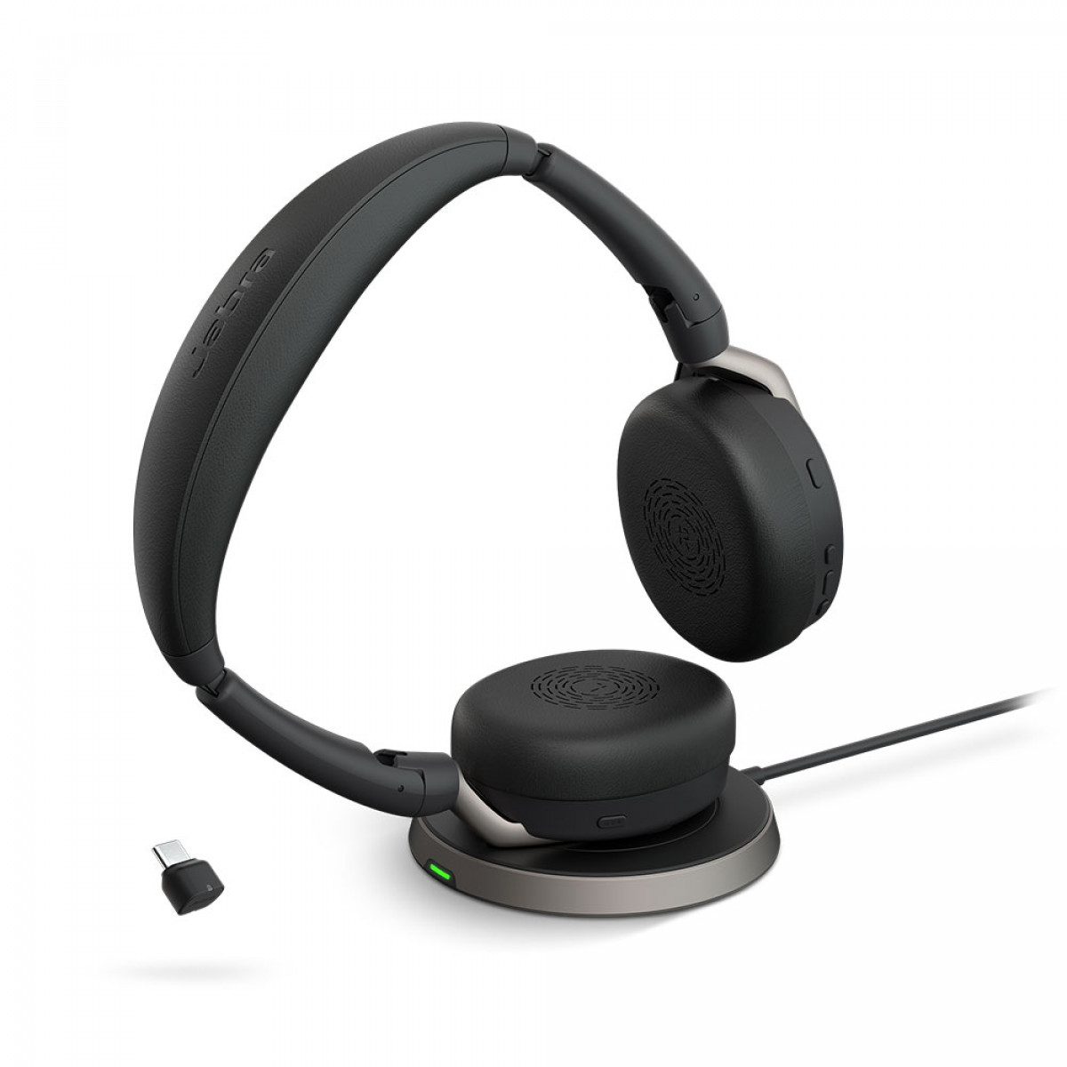 Jabra Evolve2 6 Flex on Charging Stand