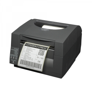 Citizen CL-S521II black desktop printer with media