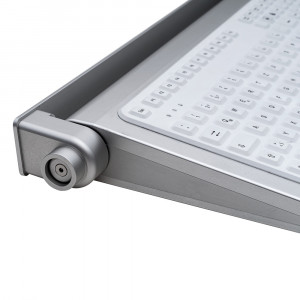 Medical grade keyboard and aluminium wall mount